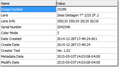 XMP Metadata